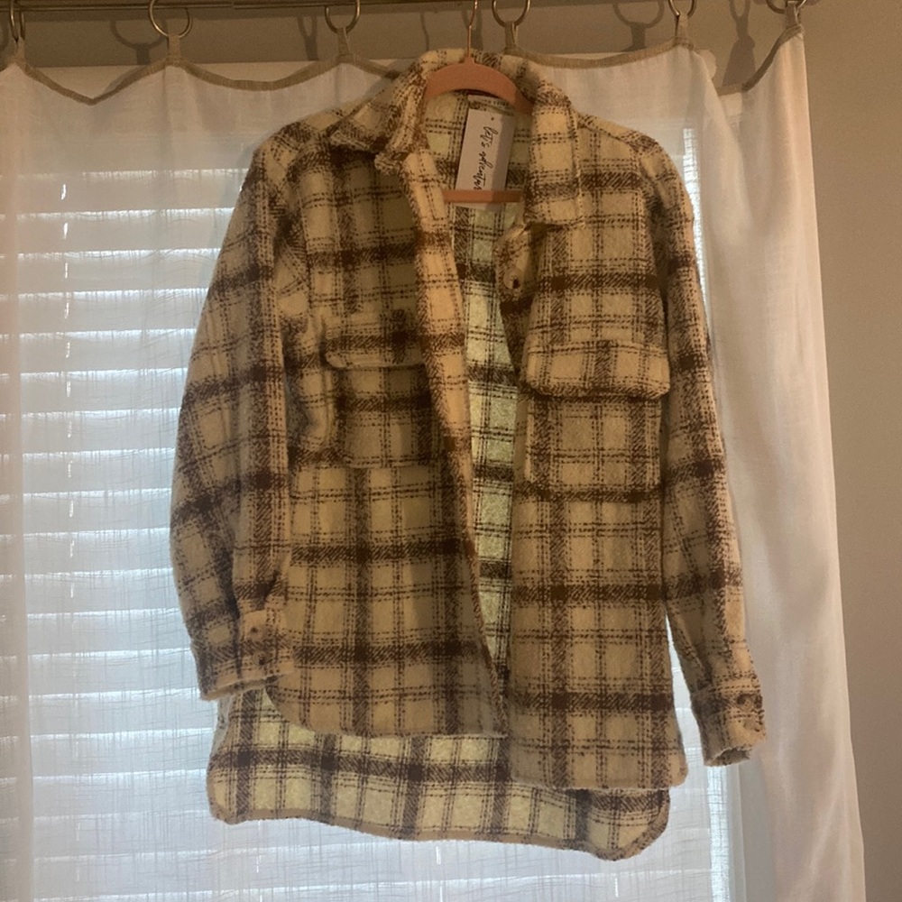 Beige plaid jacket